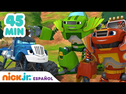 Blaze y los Monster Machines | Crusher aprende a jugar en equipo | Nick Jr. en Español