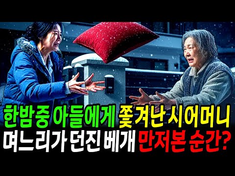 어느 겨울 영하의 날씨, 한밤중 아들에게 쫓겨나는 시어머니, 며느리가 던진 베개 만저본 순간 오열하는데ㅣ노후사연ㅣ감동사연ㅣ사연라디오ㅣ오디오북