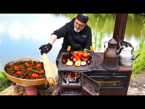This meal will satisfy your eyes before your stomach! Turkish ❤️ Azerbaijan Village Cooking