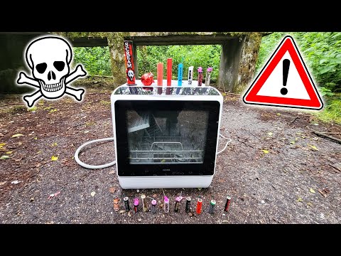 How many firecrackers can a mini dishwasher survive?