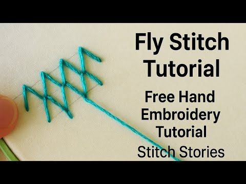 Fly Stitch Family Part 2 | Stitch Stories Ep 22 | Free Hand Embroidery Tutorial @sabihandicrafts 
