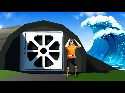 Tsunami Survival in a FALLOUT VAULT (Stormworks)