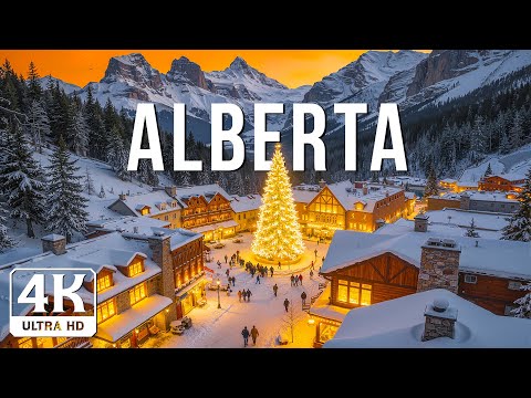 ❄️ Alberta Winter Wonderland 4K ❄️ |Snowy Rocky Mountains, Frozen Lakes & Tranquil Canadian Ambience