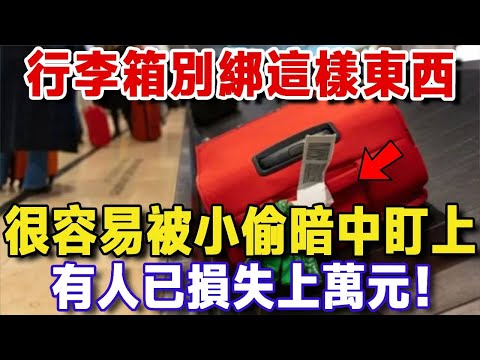 機場地勤職員透露：行李箱上千萬別綁這樣東西！看似方便，實則很容易被小偷盯上！已有人損失上萬元【樂楊生活說】#晚年生活 #養生 #晚年幸福 #智慧人生 #晚年哲理