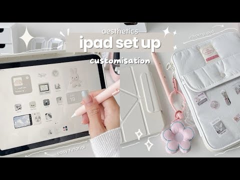 how to customise iPad? 🐰 | unboxing new accessories, simple tutorial, aesthetic widgets, app icons