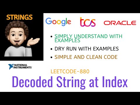 Decoded String at Index | Clean Code | TCS | GOOGLE | ORACLE | Leetcode - 880