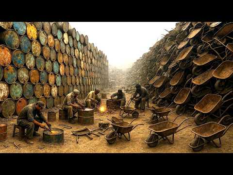 This is the Secret of a Pakistani Workshop Making Carts from Used Drums -  @TopWorks ​