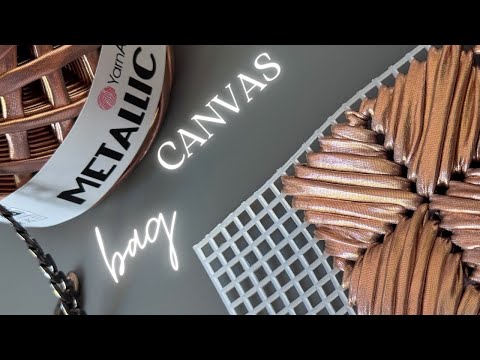 How I wove a fashionable handbag in just 1 day from yarn and plastic canvas!