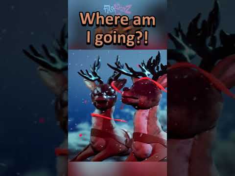 Santa pushes Rudolph over the edge!