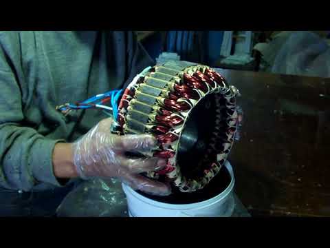 Намотка статора для ветрогенератора, с наружным зубцом.