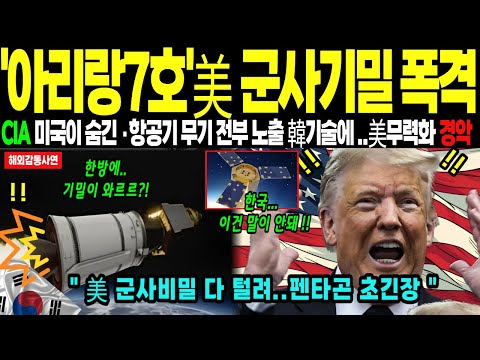 누리호 4차 발사 성공 이후 아리랑 7호 안에 한국이 숨겨진 것, 미국이 피눈물 흘리는 이유. 대한민국 대반격!