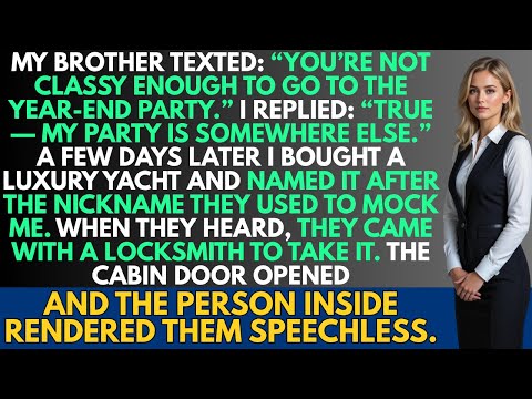 Brother: “You’re not classy enough for the year-end party.” Me: “My party’s somewhere else.”