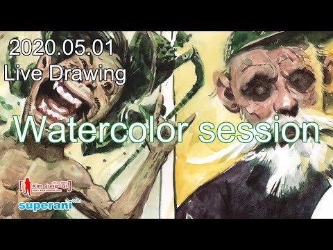 2020.05.01 Live Drawing (Watercolor session)