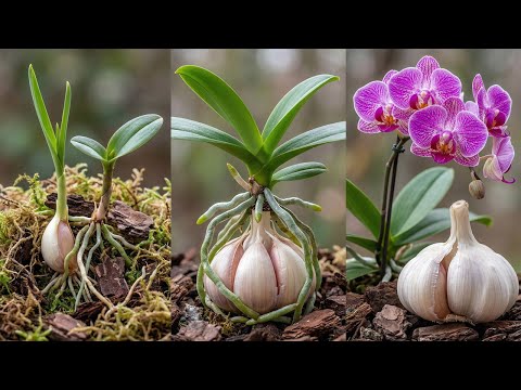 Place a clove of garlic at the base of the orchid! What will happen?