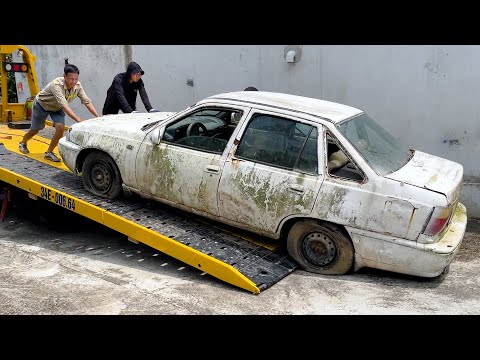 EXTREME RESCUE! Complete Restoration of a Flooded DAEWOO CIELO 1995: Wreck to Classic Step by Step