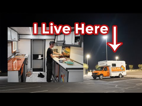 Living in a hotel parking lot and cooking a beef roast