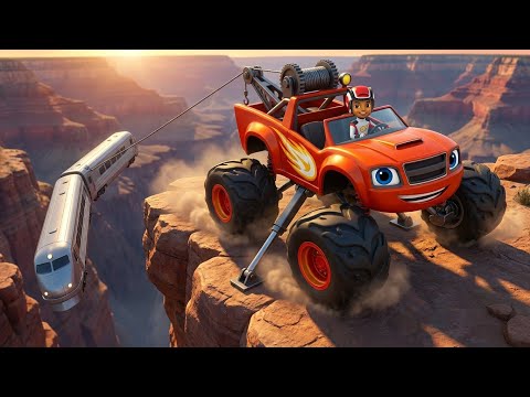 Blaze Monster Machine FULL Episode | Titan Tow Truck Train Rescue! 🚂 | Kids Cartoons & STEM