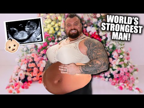 STRONGMAN Tries Being PREGNANT!! For 24hours Ft. Eddie Hall