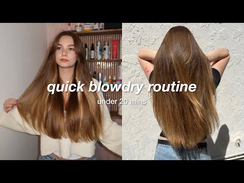 My Quick & Easy Straight Blow-Dry Routine — Under 20 Minutes!