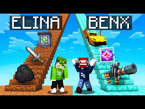 WELCHE TREPPE ist DUMM oder WELCHE TREPPE ist SCHLAU? Benx vs. Elina in Minecraft