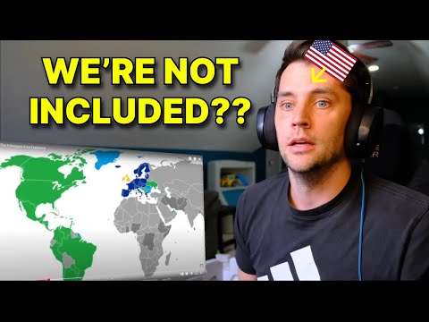 American reacts to "What is The Schengen Area??"