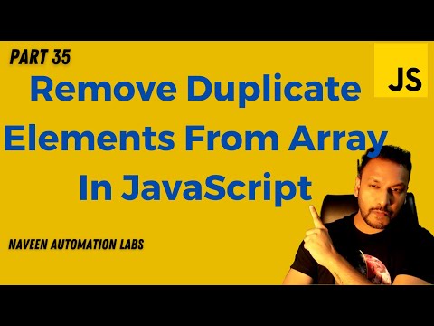 #35 - Remove Duplicate Elements From Array In JavaScript