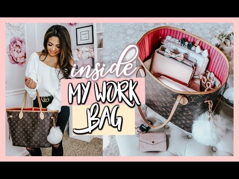 WHAT'S INSIDE MY WORK BAG | LOUIS VUITTON NEVERFULL MM