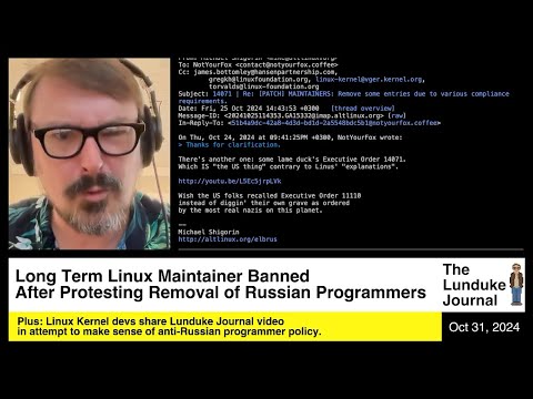Long Term Linux Maintainer Banned After Protesting Removal of Russian Programmers