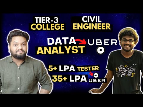 5+ LPA as TESTER to 35+ LPA as Data Analyst @ UBER🔥! CIVIL Engineer Cracked UBER Data Analyst JOB ❤️