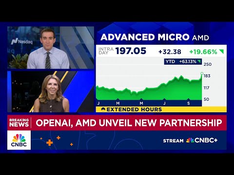 AMD stock skyrockets 25% as OpenAI looks to take stake through AI chip deal