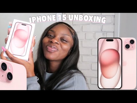 IPHONE 15 UNBOXING | SET UP + WHAT’S ON MY IPHONE | PINK | ExclusivelyEtavia