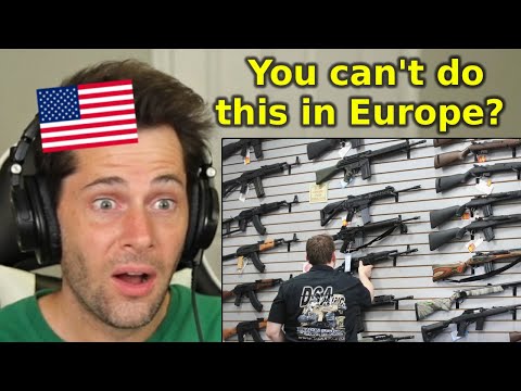American Reacts to Buying a Gun in Europe vs USA