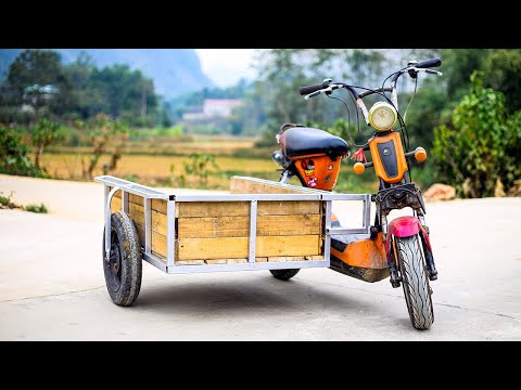 I made my own convenient 3-wheel electric car