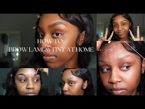 Step by step brow lamination and tint tutorial