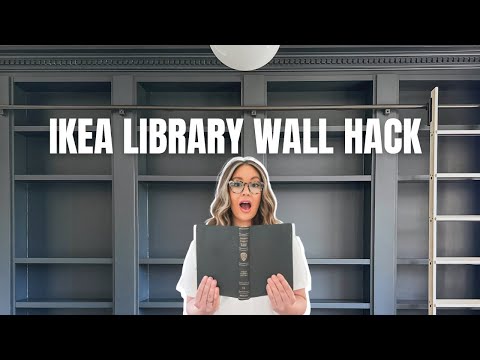 IKEA HACK: DIY Billy Bookcase Built-In Library Wall
