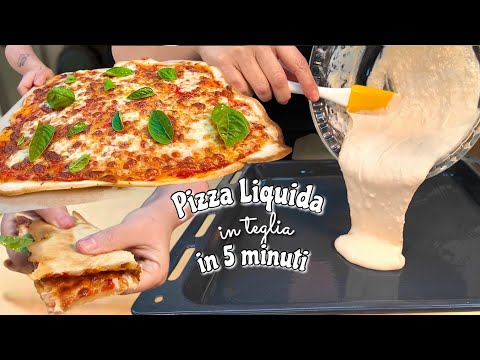 INSTANT LIQUID PIZZA in a pan in 5 MINUTES EASY and FAST