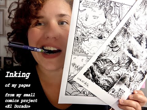 Inking a full comics page "Eldorado" project