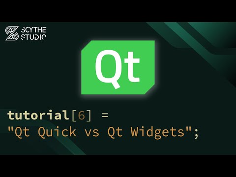 Qt GUI Application Development: Qt Quick or Qt Widgets? | Qt QML Tutorial #6 | Somco Software