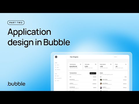 Application design in Bubble: (Design course part 2/2)