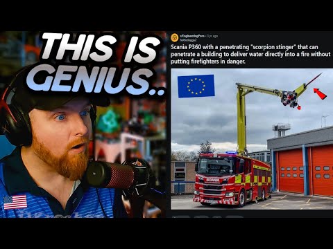 American Reacts to some Unique Scanias & Machines From Europe..