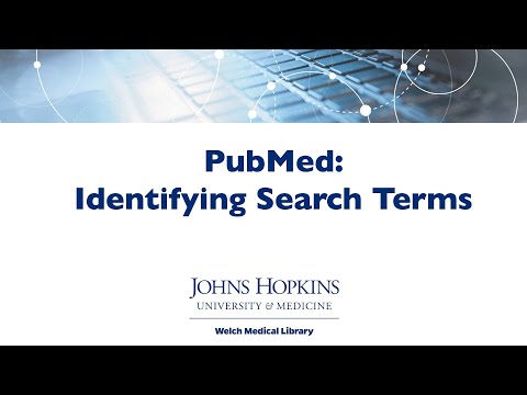 PubMed: Identifying Search Terms