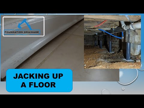Jacking up a sagging floor