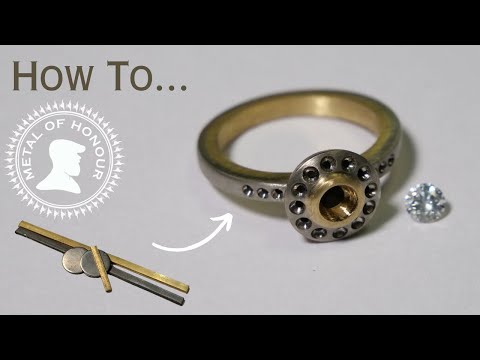 How to solder two metals together to make a cluster ring.