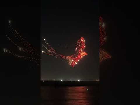 Largest mythical creature drone display 🤩