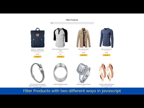 Filter Products with Two Different Ways with JavaScript