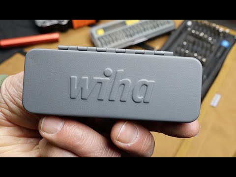 Wiha Micro Bit Set with ESD driver and cool metal box. How cute is this?