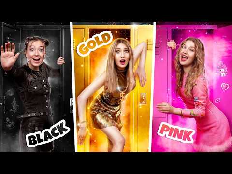 We Bouwden Een Geheime Kamer In Een Strenge School! Wie Wint De Eén-kleuren Challenge?