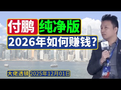 付鹏纯净版(11月28日) ：2026年投资展望，怎么投才能赚钱？黄金|股息红利AI|哑铃型结构