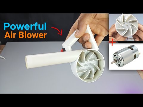 12 बोल्ट की DC Motor से एयर ब्लोअर कैसे बनाएं 💯 How to make Powerful Air blower | Ishu Experiment