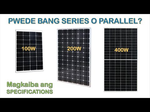KALKULASYON ng SOLAR PANELS Kalakip ang MAGKAIBANG SPECS, Voc/Vmp at Isc/Imp